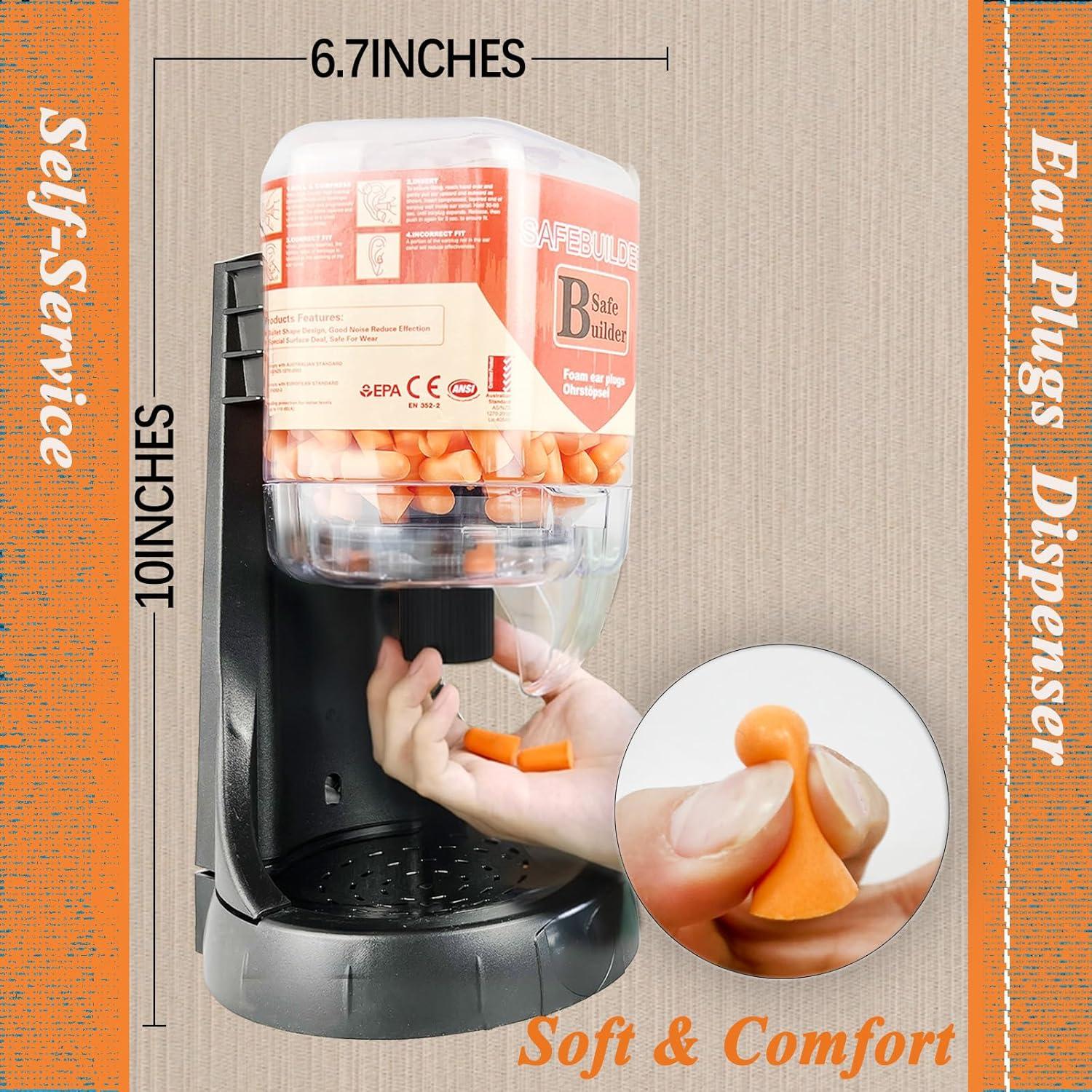 Dispensador de tapones para oídos SAFEBUILDER 500 piezas 38dB