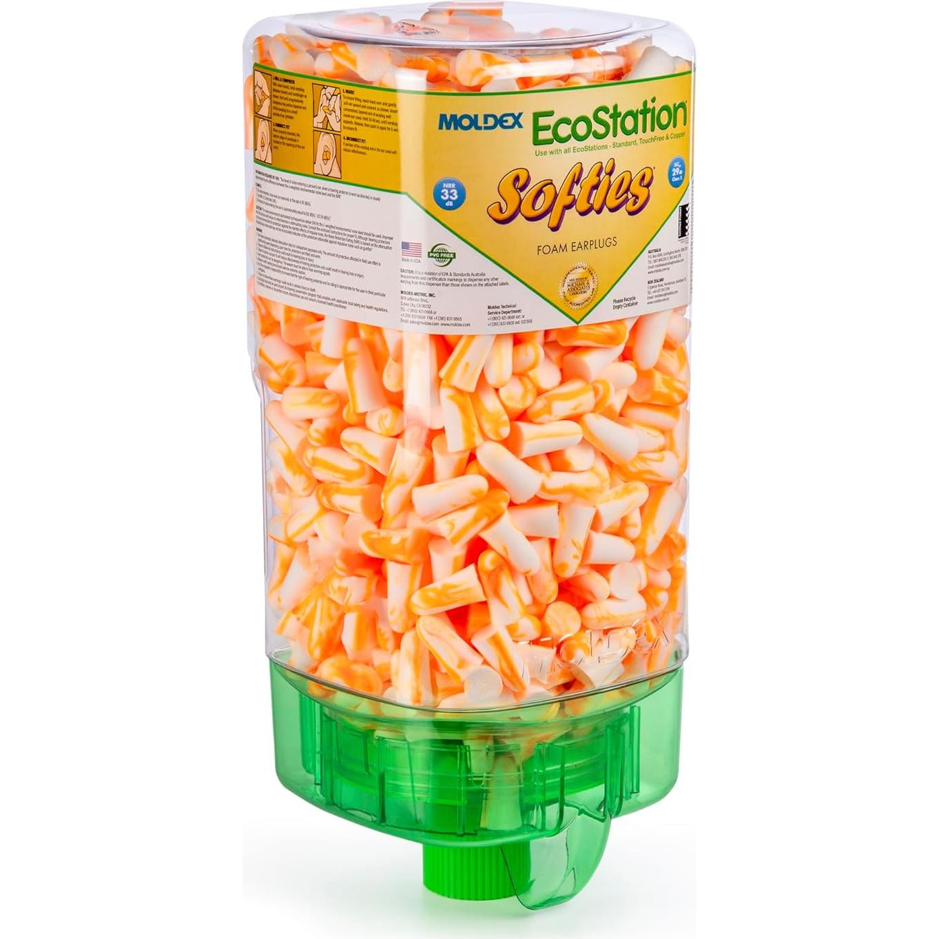 Dispensador de Tapones Moldex Softies 6701 NRR 33dB 500 Pares