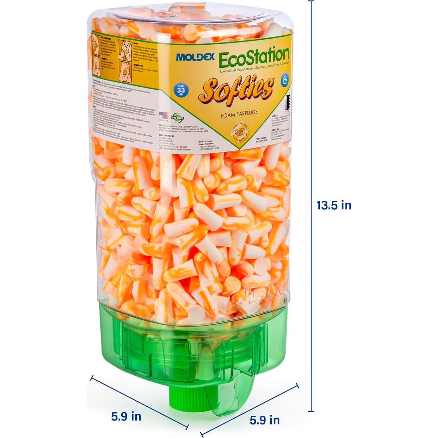 Dispensador de Tapones Moldex Softies 6701 NRR 33dB 500 Pares