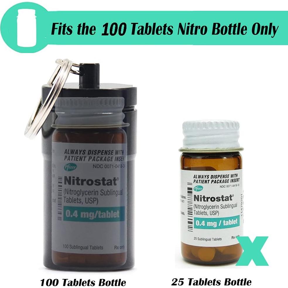 Contenedor de Pastillas EFFIET 100 Tabletas Impermeable 2.54x5.08cm