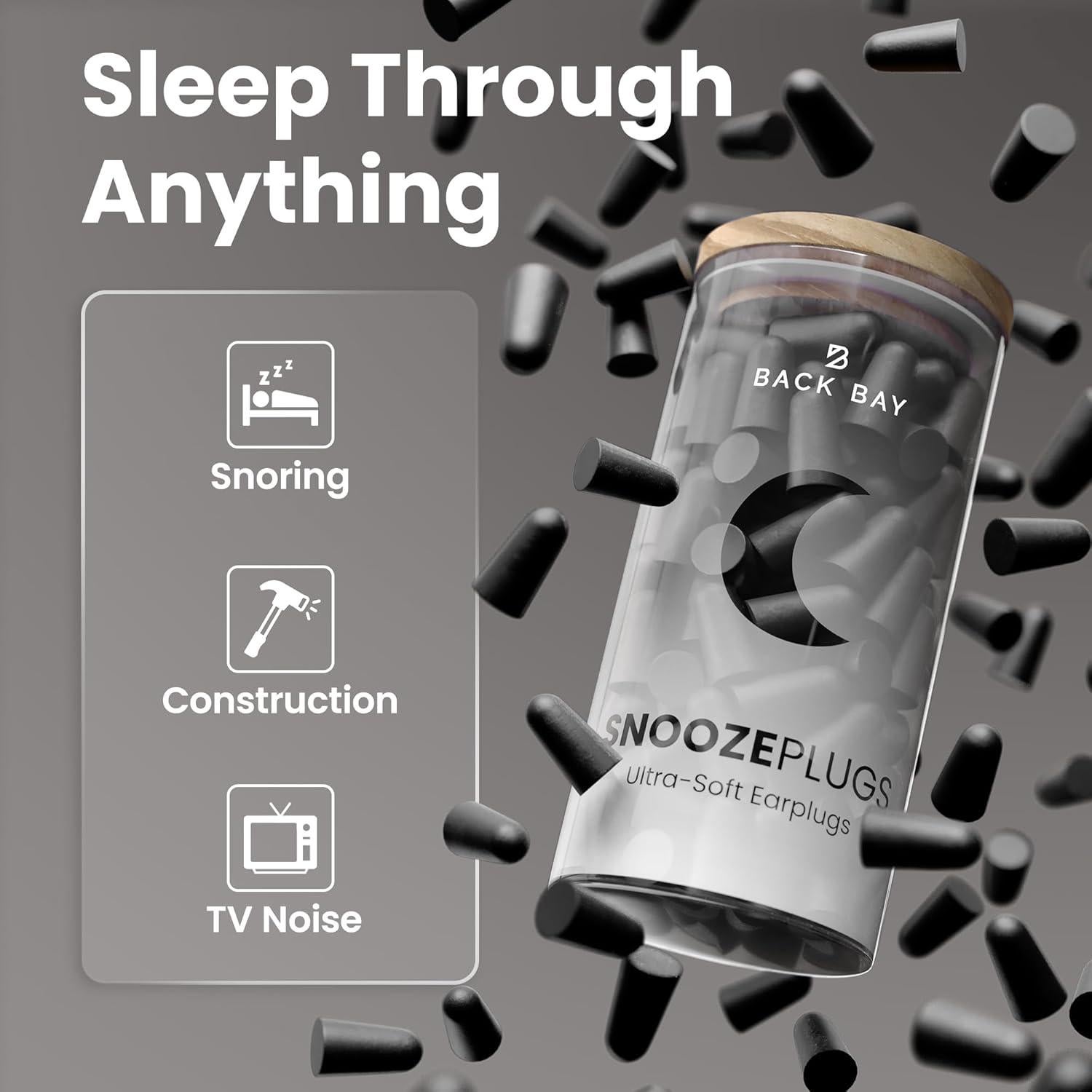 Tapones para Oídos SnoozePlugs Ultra Suaves 60 Pares 33dB