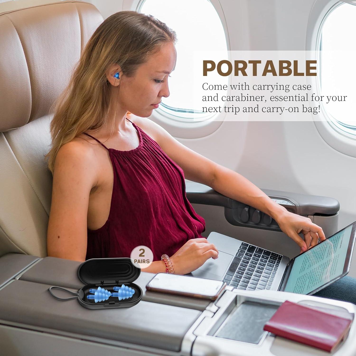 Tapones para Oídos Hearprotek Azul, Alivio Presión Avión