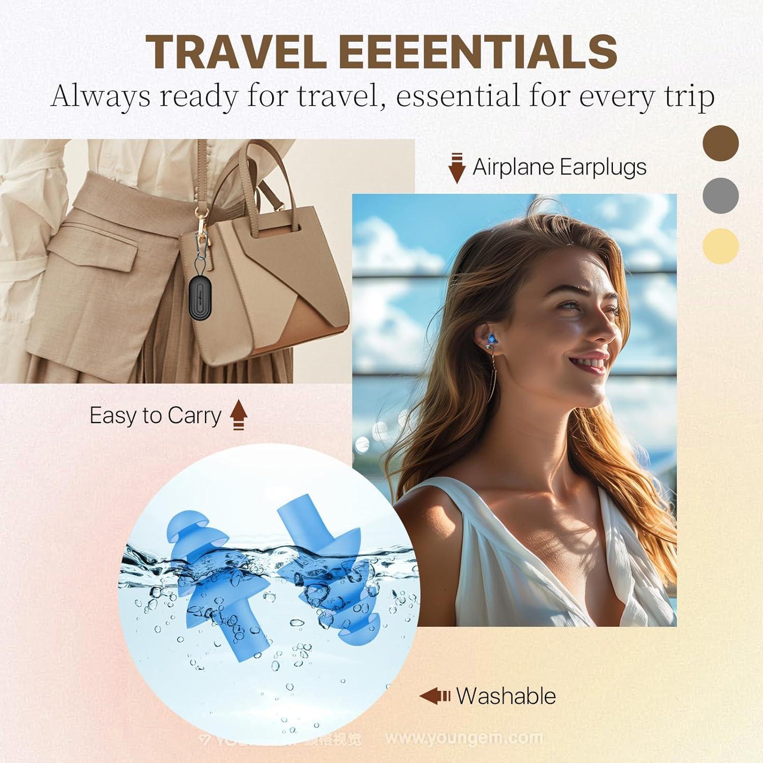 Tapones para Oídos Hearprotek Azul, Alivio Presión Avión