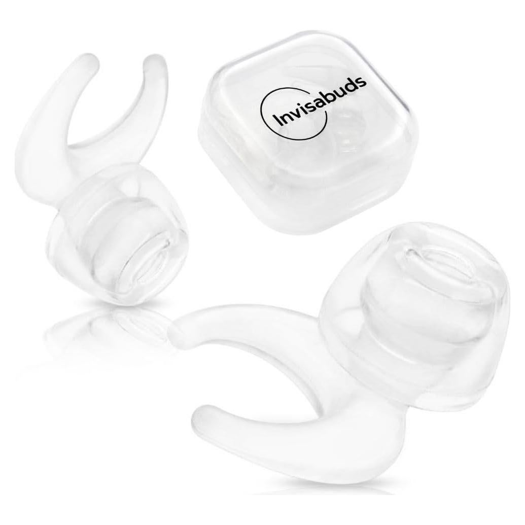 Tapones para oídos Invisabuds - Silicona flexible, 4 tamaños