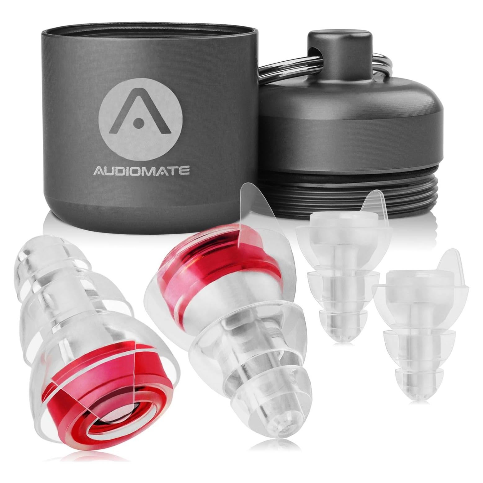 Tapones para Oídos Audiomate HiFi con Estuche Metal 27dB