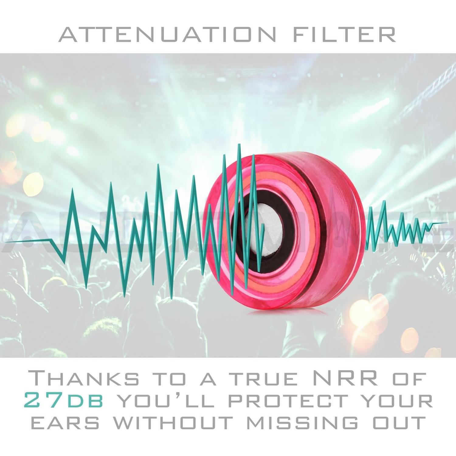 Tapones para Oídos Audiomate HiFi con Estuche Metal 27dB