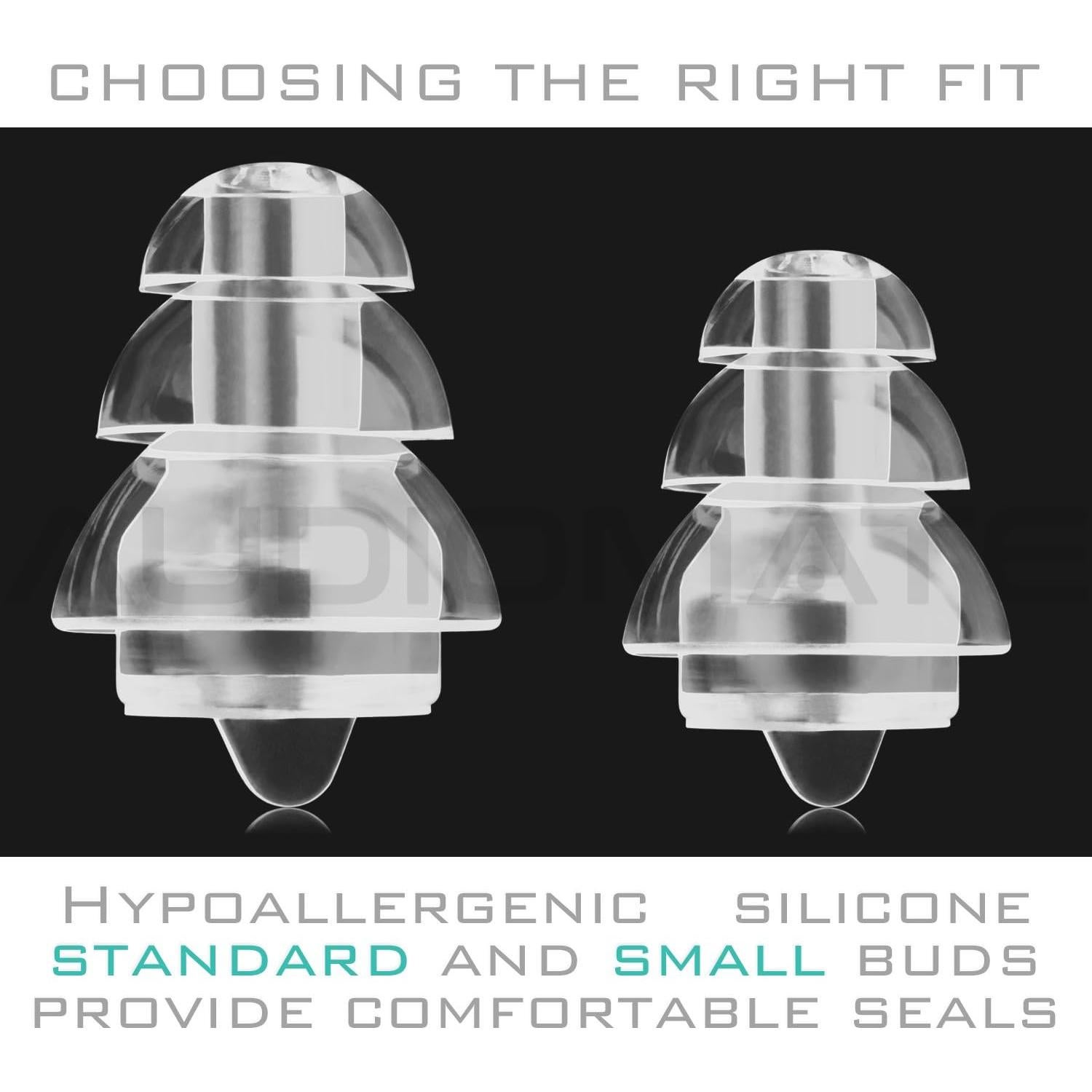 Tapones para Oídos Audiomate HiFi con Estuche Metal 27dB