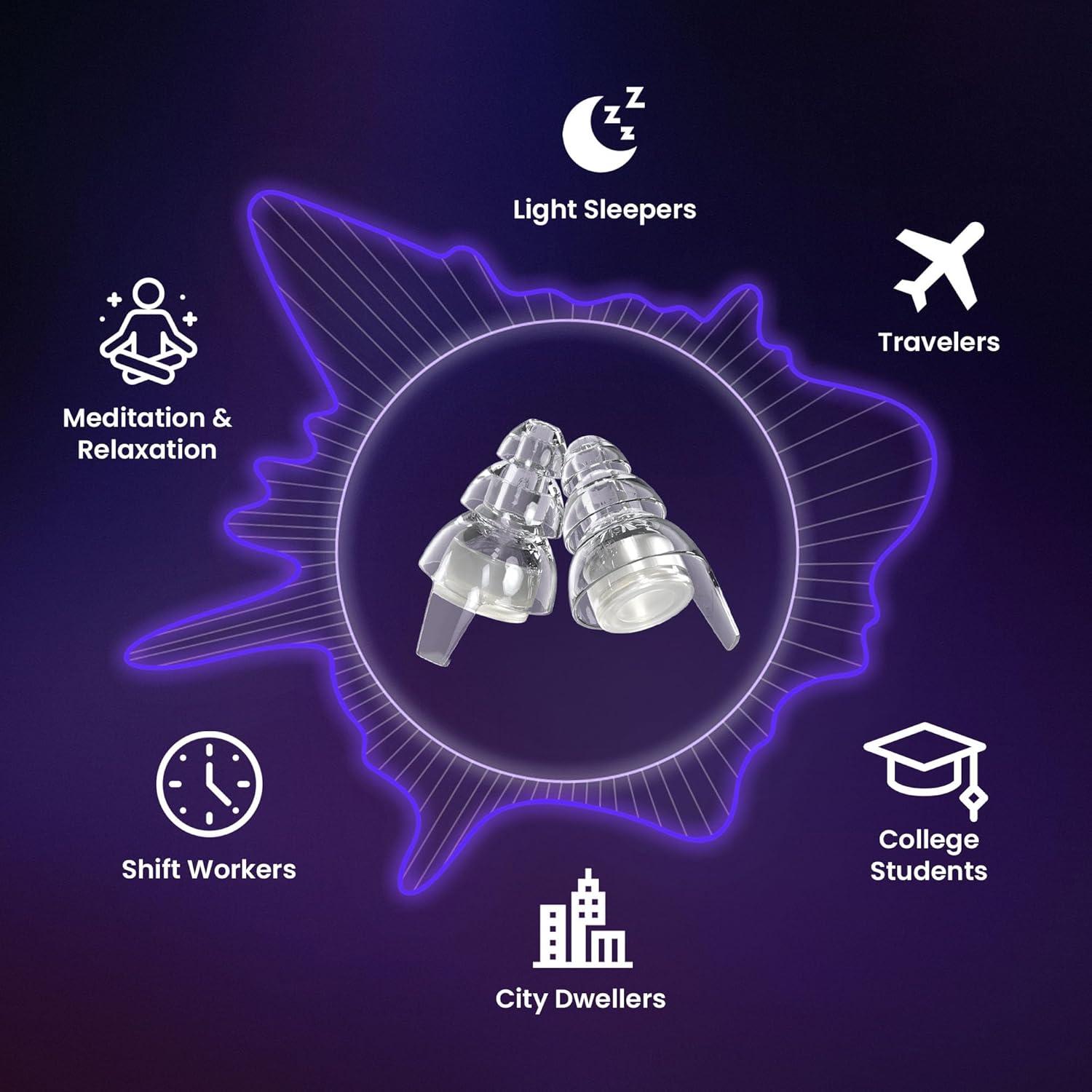 Tapones para oídos Eargasm All-Nighters Estándar - Reducción de ruido