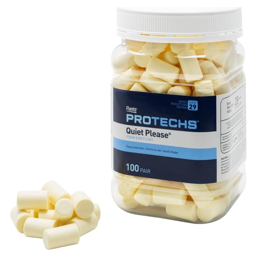 Tapones de espuma Flents Protechs 100 pares NRR 29 dB
