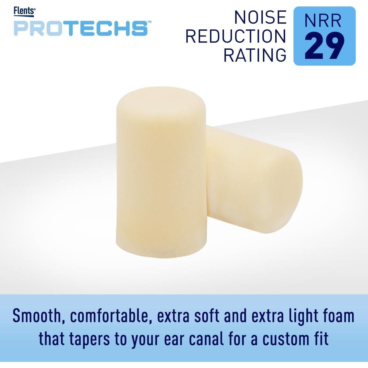 Tapones de espuma Flents Protechs 100 pares NRR 29 dB