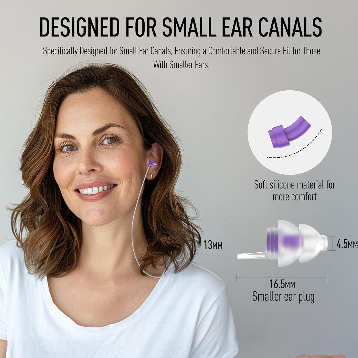 Tapones para oídos Hearprotek 2 pares 30dB y 32dB para dormir