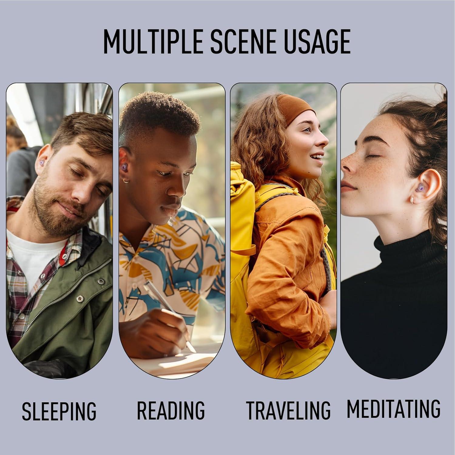 Tapones para oídos Hearprotek 2 pares 30dB y 32dB para dormir