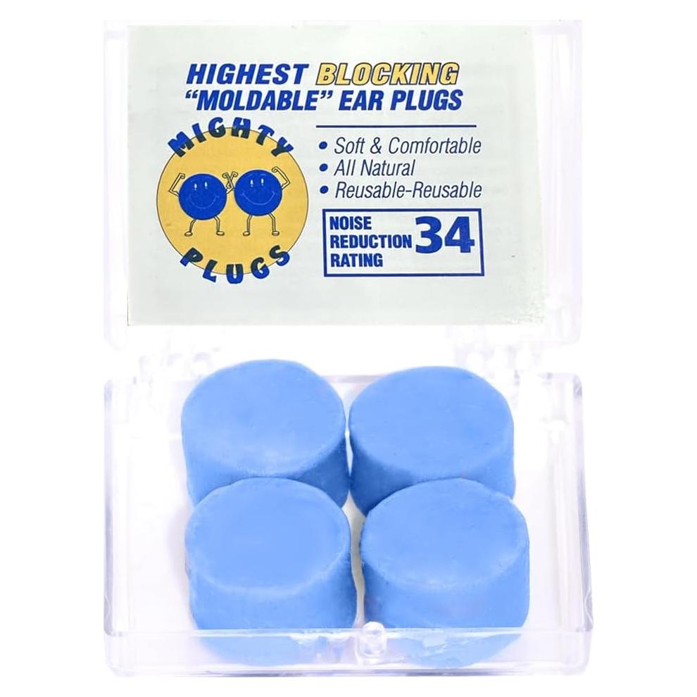 Tapones para oídos de cera de abeja Mighty Plugs - NRR 34 - 2 pares