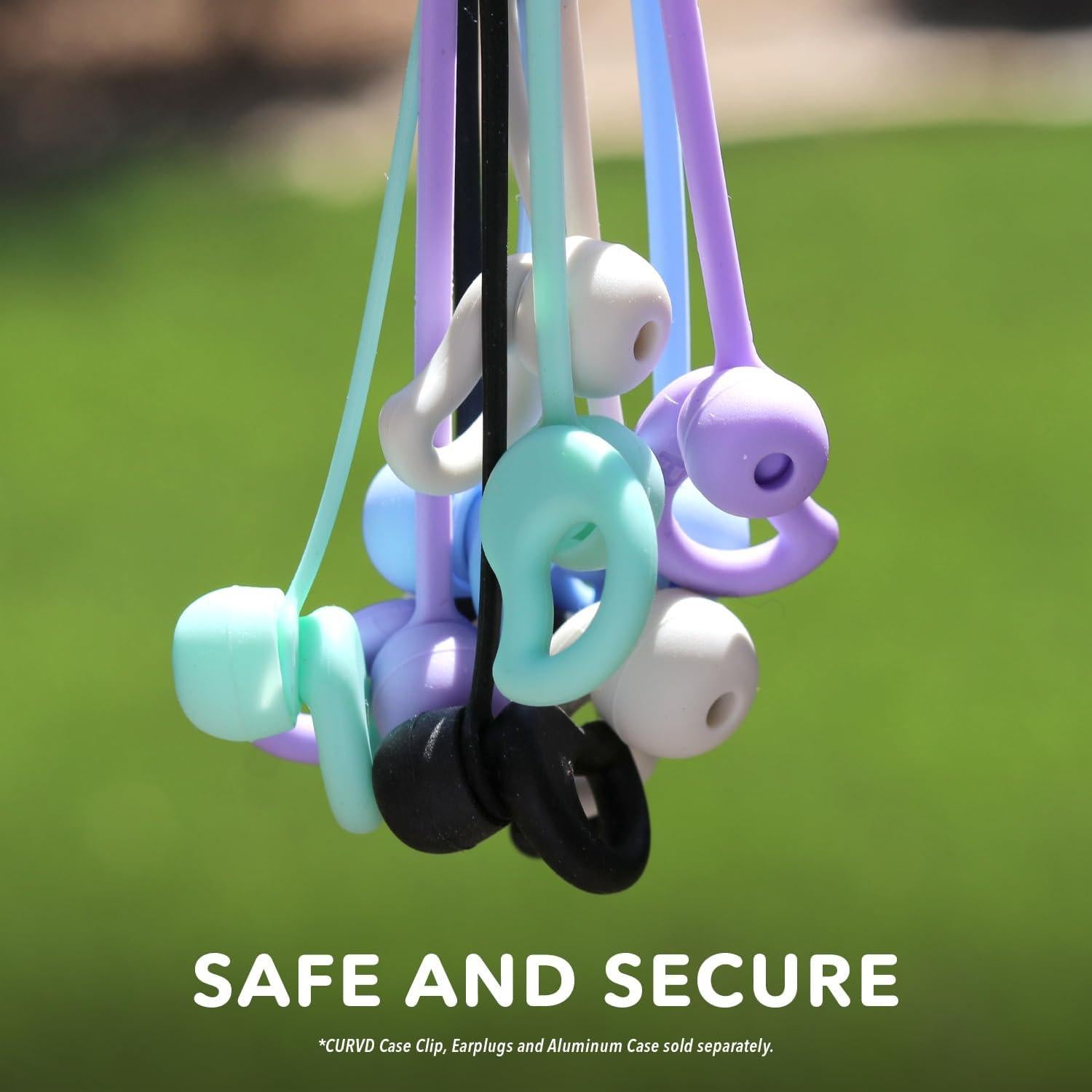 Cordón CURVD para Tapones de Oído de Silicona 66 cm Negro