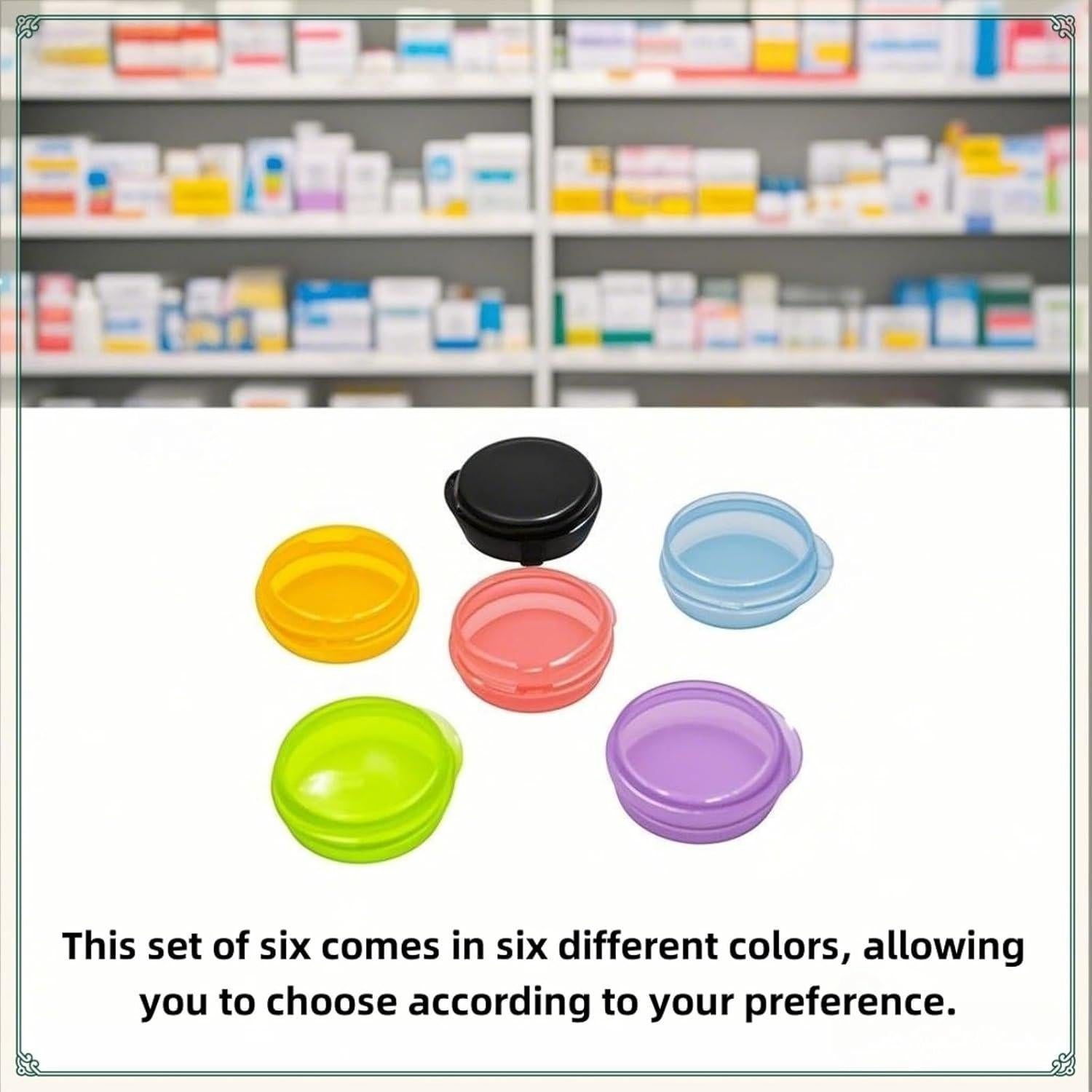 Juego de Organizadores de Pastillas TIKIYOUN - 6 Piezas Compactas