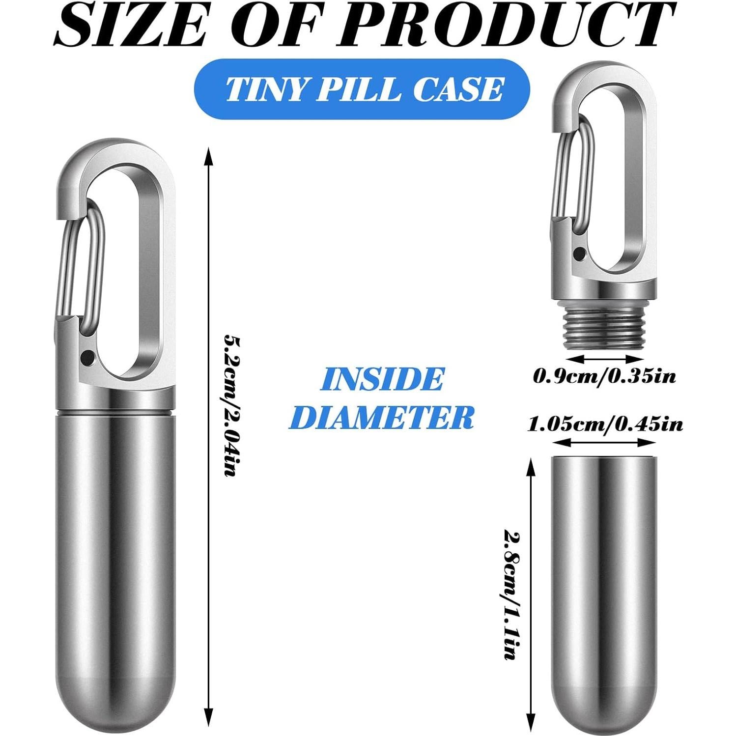 Estuche para Pastillas Vesici 2 Pcs Metal Impermeable 7.8g