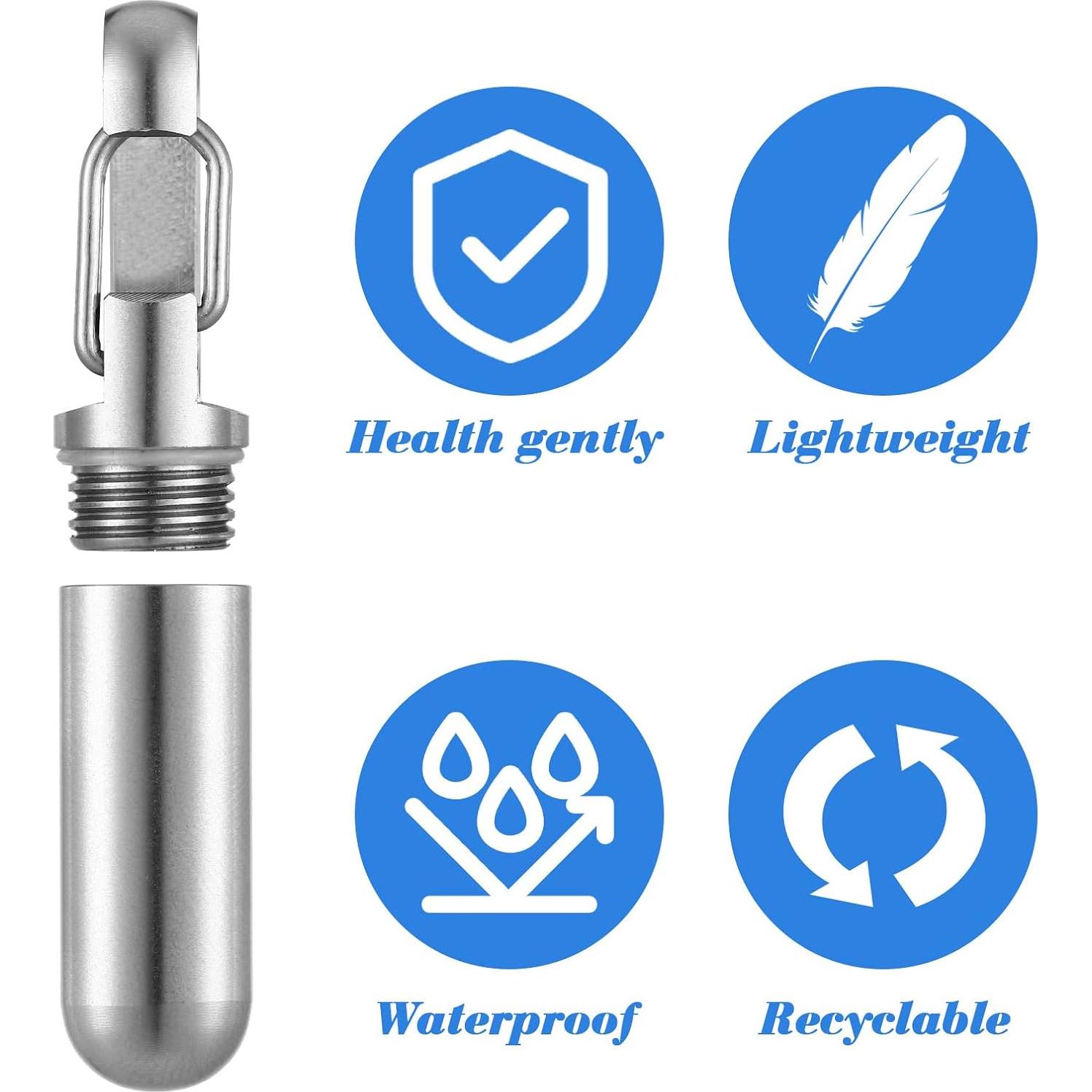 Estuche para Pastillas Vesici 2 Pcs Metal Impermeable 7.8g