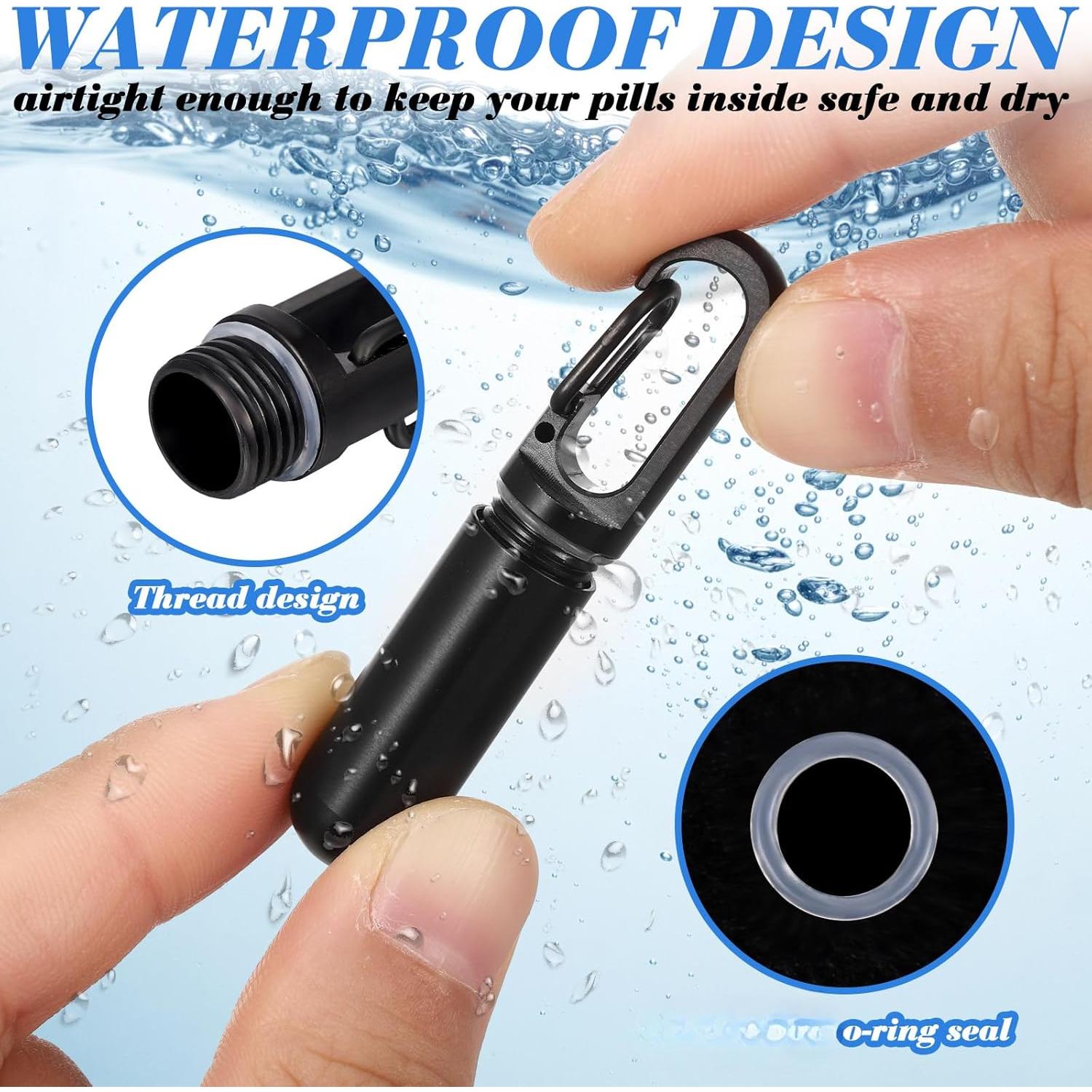 Estuche para Pastillas Vesici 2 Pcs Metal Impermeable 7.8g