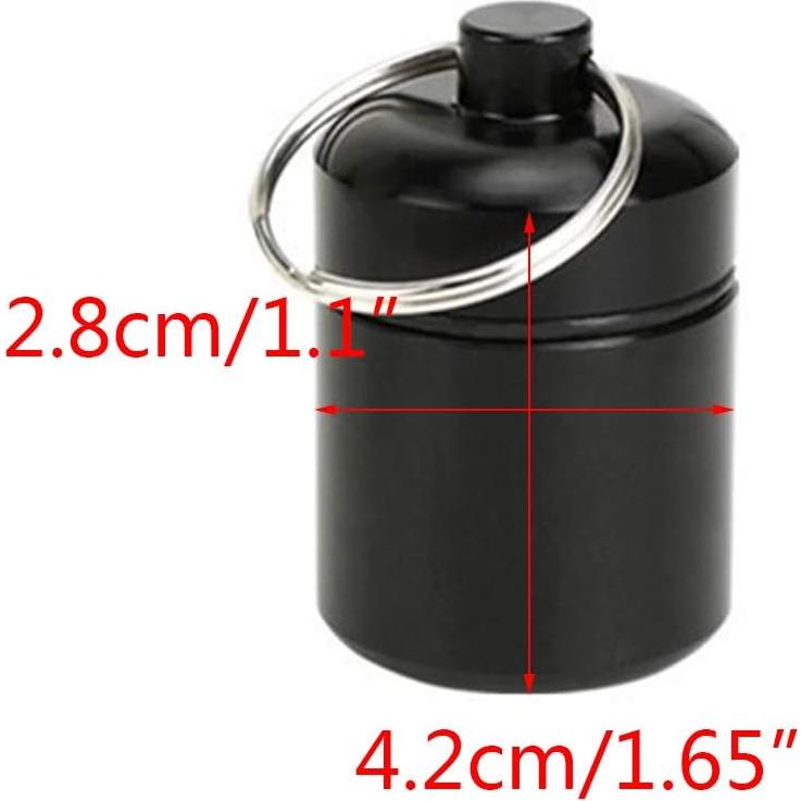 Portable Aluminium Alloy Pill Organizer Earplugs Storage Case Waterproof Small Storage Container, Blue