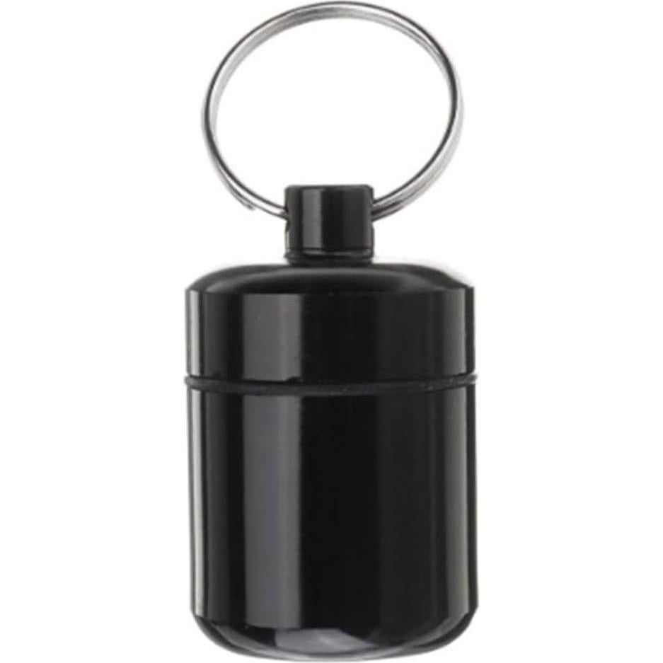 Portable Aluminium Alloy Pill Organizer Earplugs Storage Case Waterproof Small Storage Container, Blue