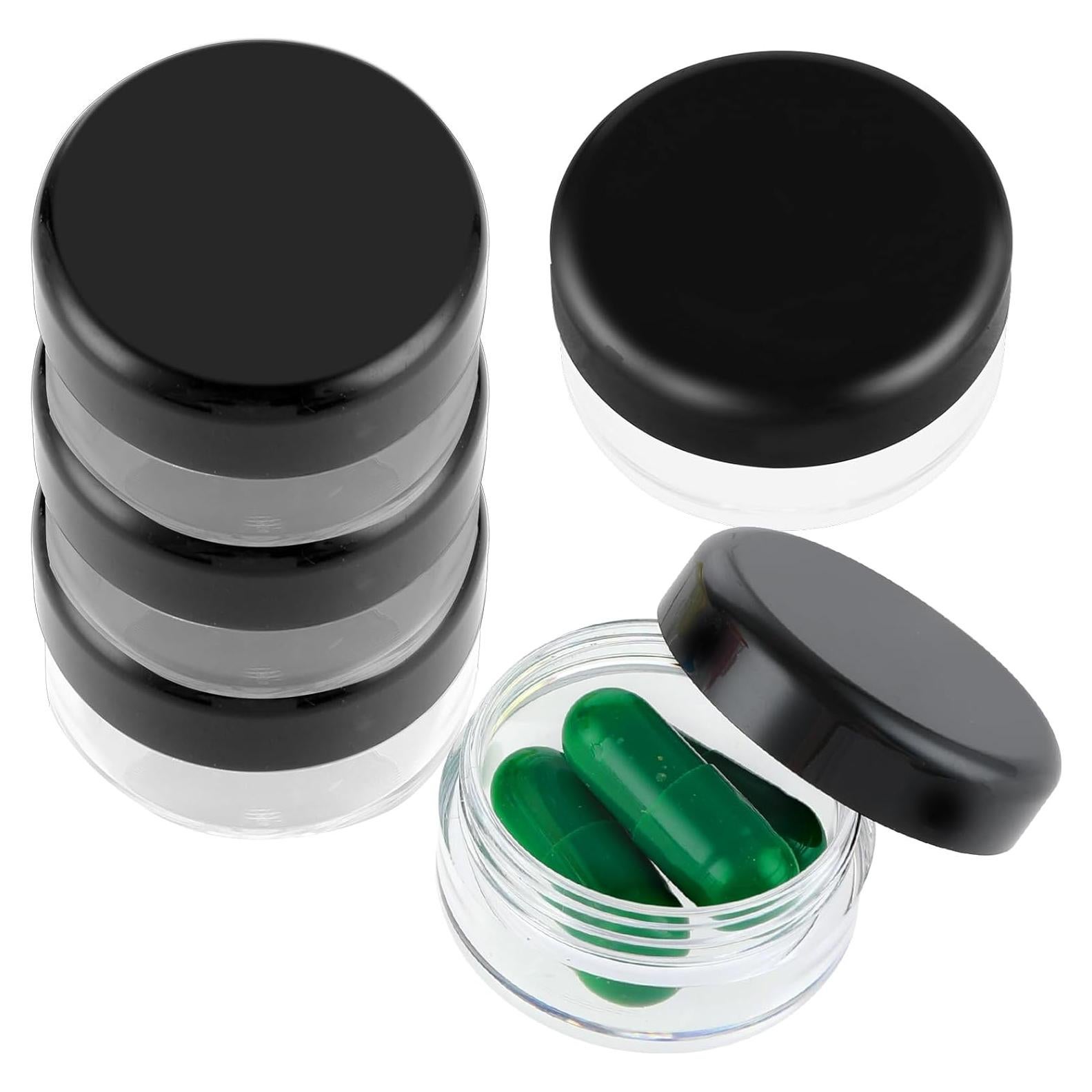 Caja Organizadora de Pastillas Dimeho 5 Piezas Portátil Negro