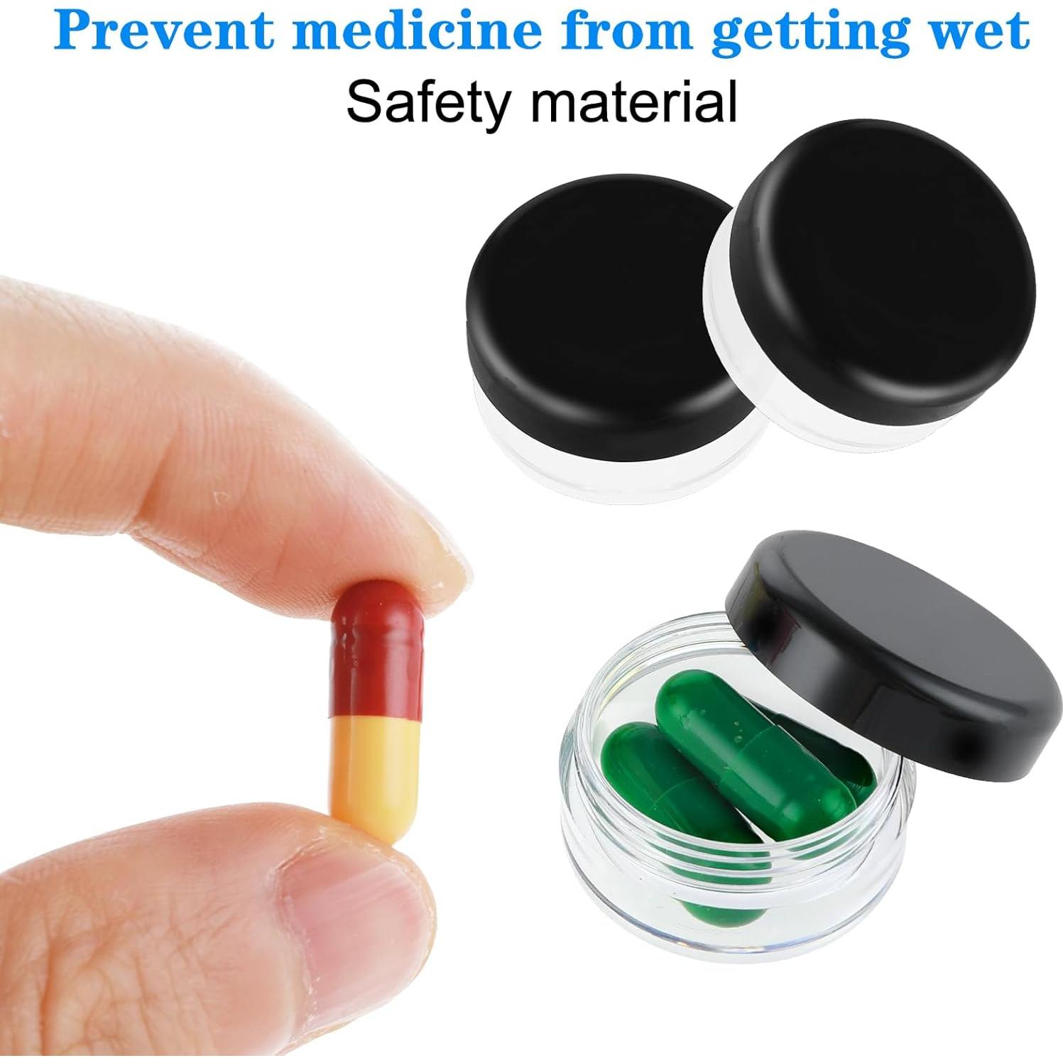 Caja Organizadora de Pastillas Dimeho 5 Piezas Portátil Negro