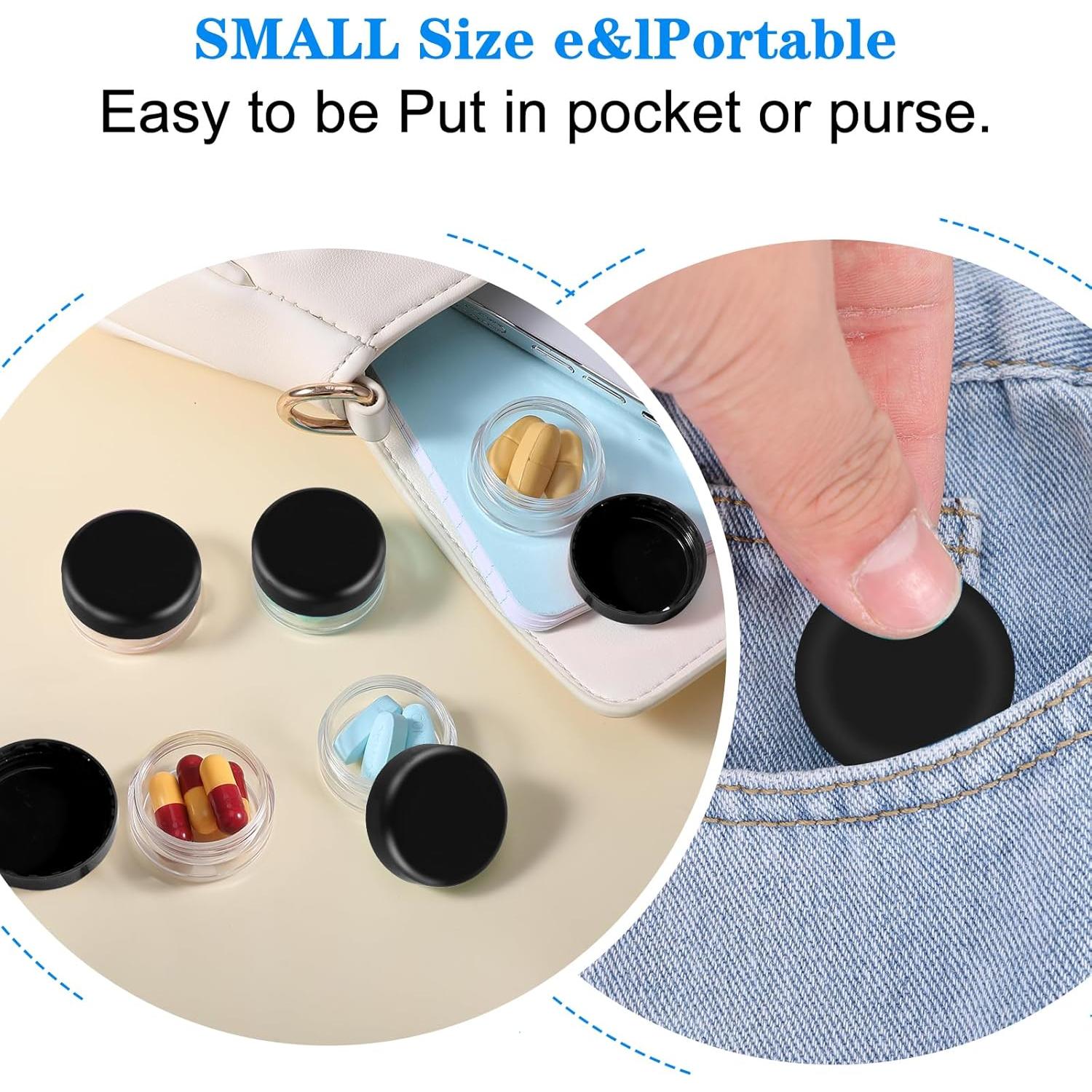 Caja Organizadora de Pastillas Dimeho 5 Piezas Portátil Negro