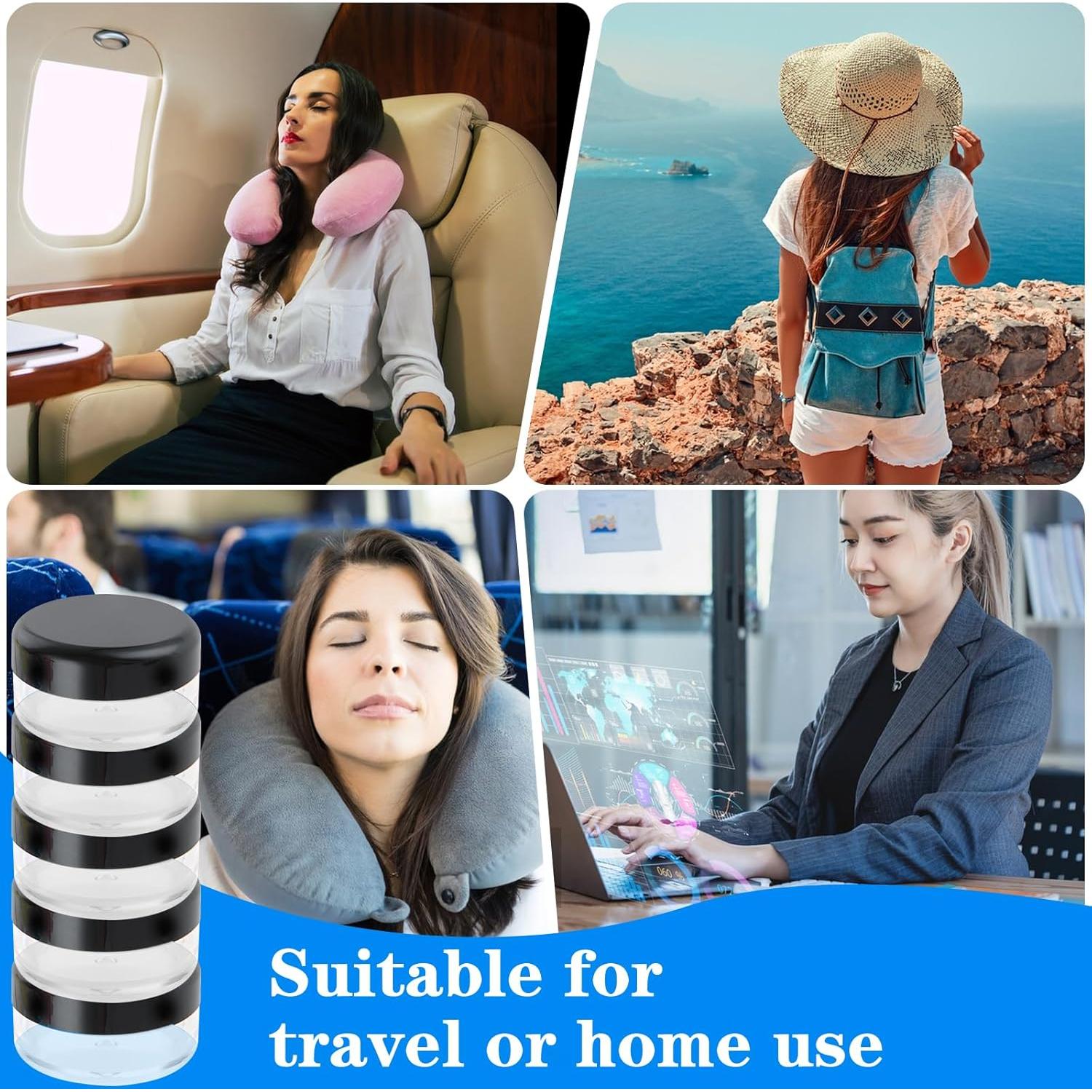 Caja Organizadora de Pastillas Dimeho 5 Piezas Portátil Negro