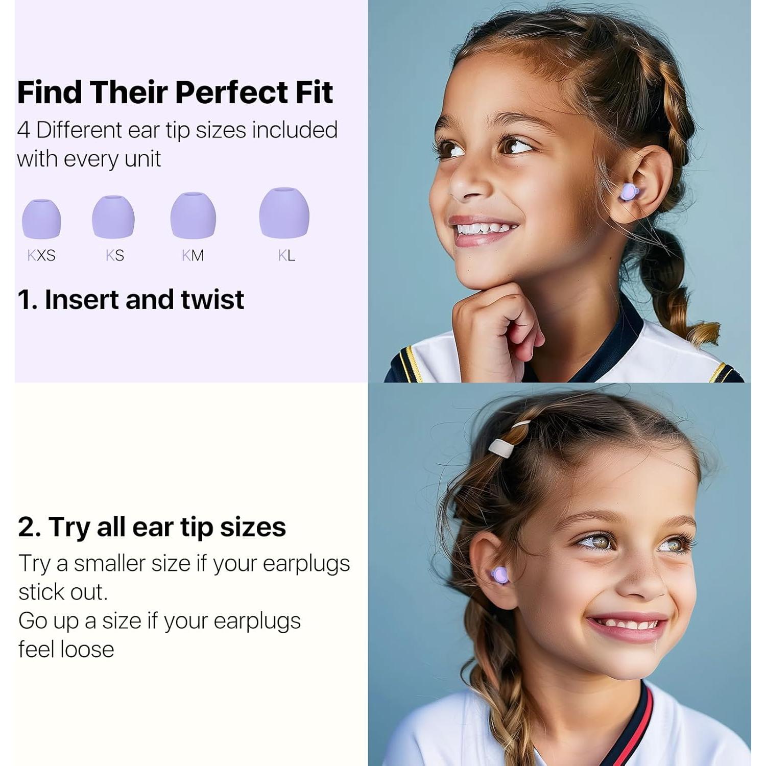 Tapones para Oídos Niños Softvox - Protección Auditiva 26dB