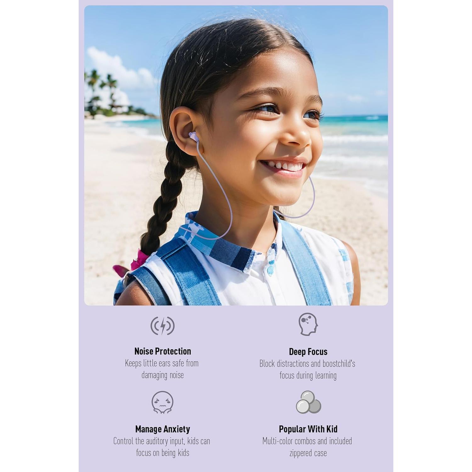 Tapones para Oídos Niños Softvox - Protección Auditiva 26dB