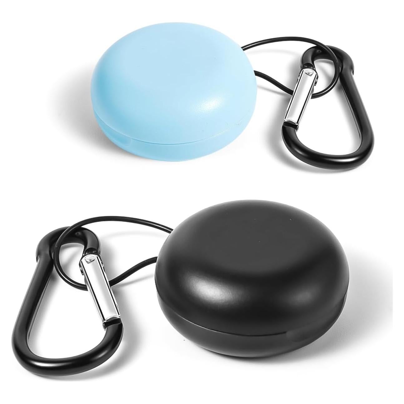 Estuches para Tapones de Oído XIHIRCD - 2 Piezas, Negro y Azul