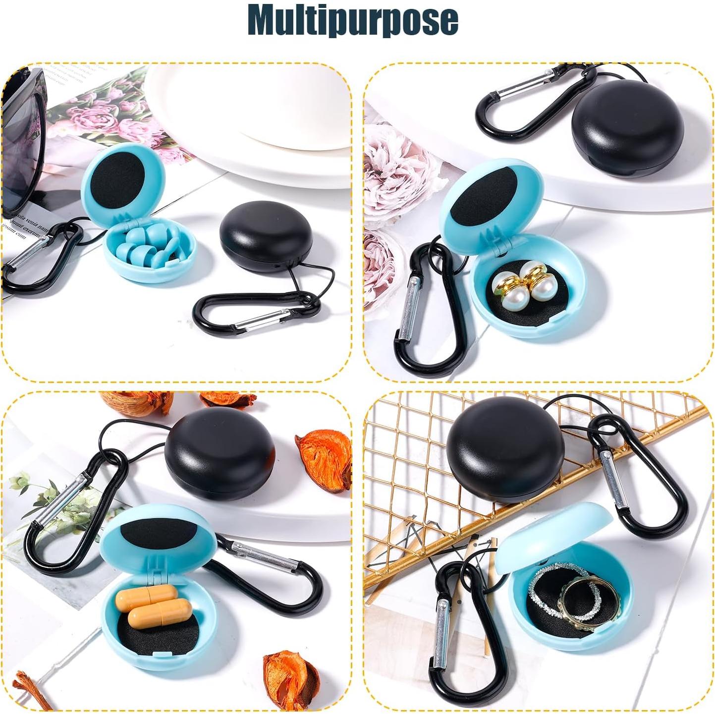 Estuches para Tapones de Oído XIHIRCD - 2 Piezas, Negro y Azul