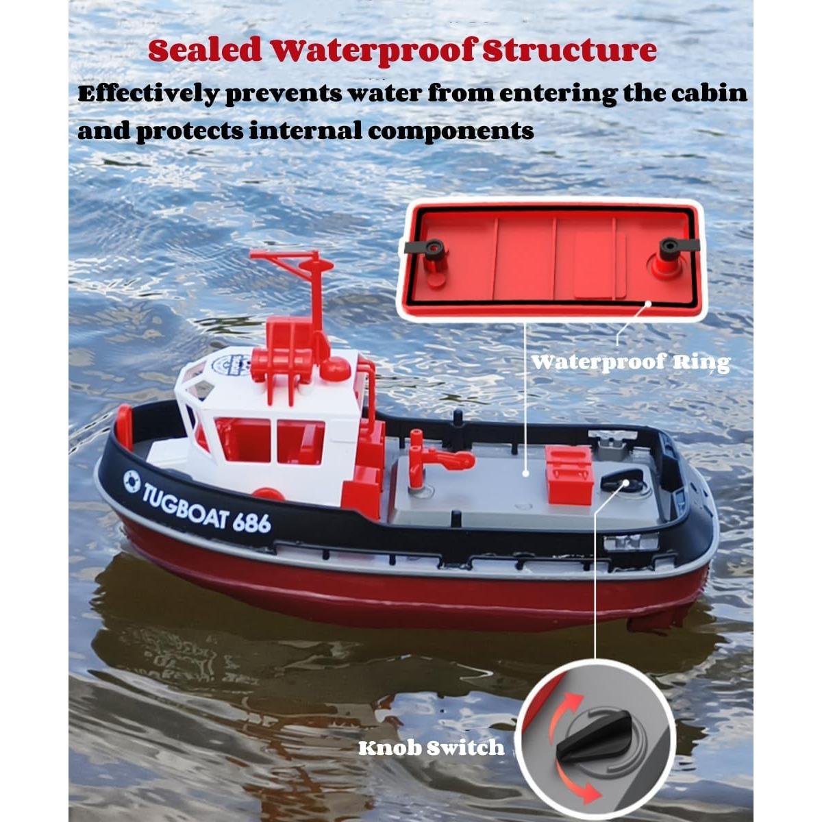 Barco RC Yoyoom Remolcador 1/72 con Luces LED y Alarma