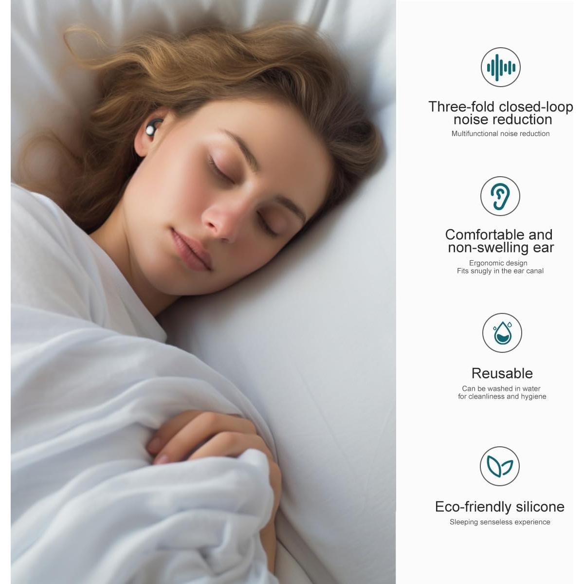 Tapones para oídos YKuzLx - Silicona suave, 32dB, reutilizables