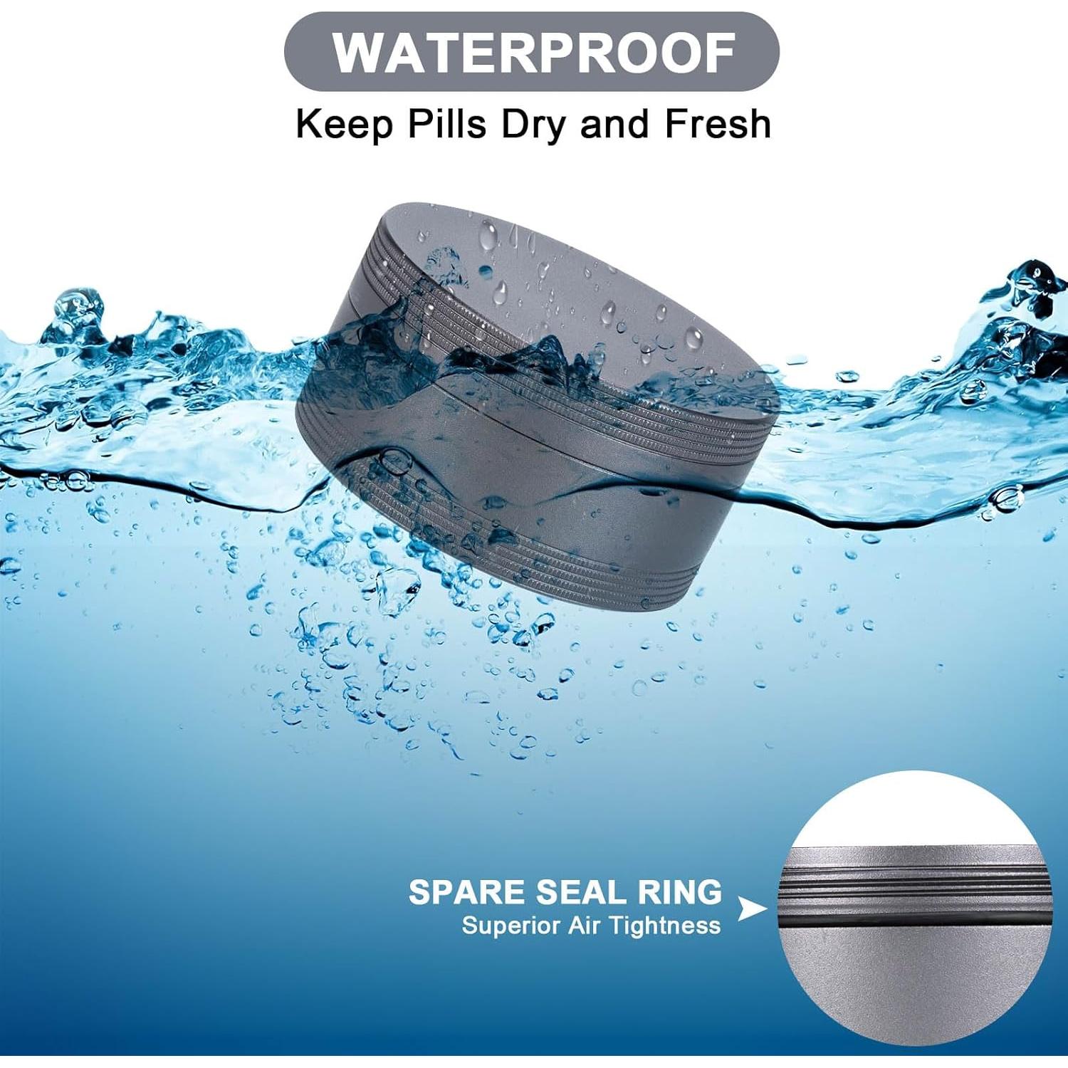 Caja de Pastillas Metálica SOBAHIDO Mediana Impermeable Gris