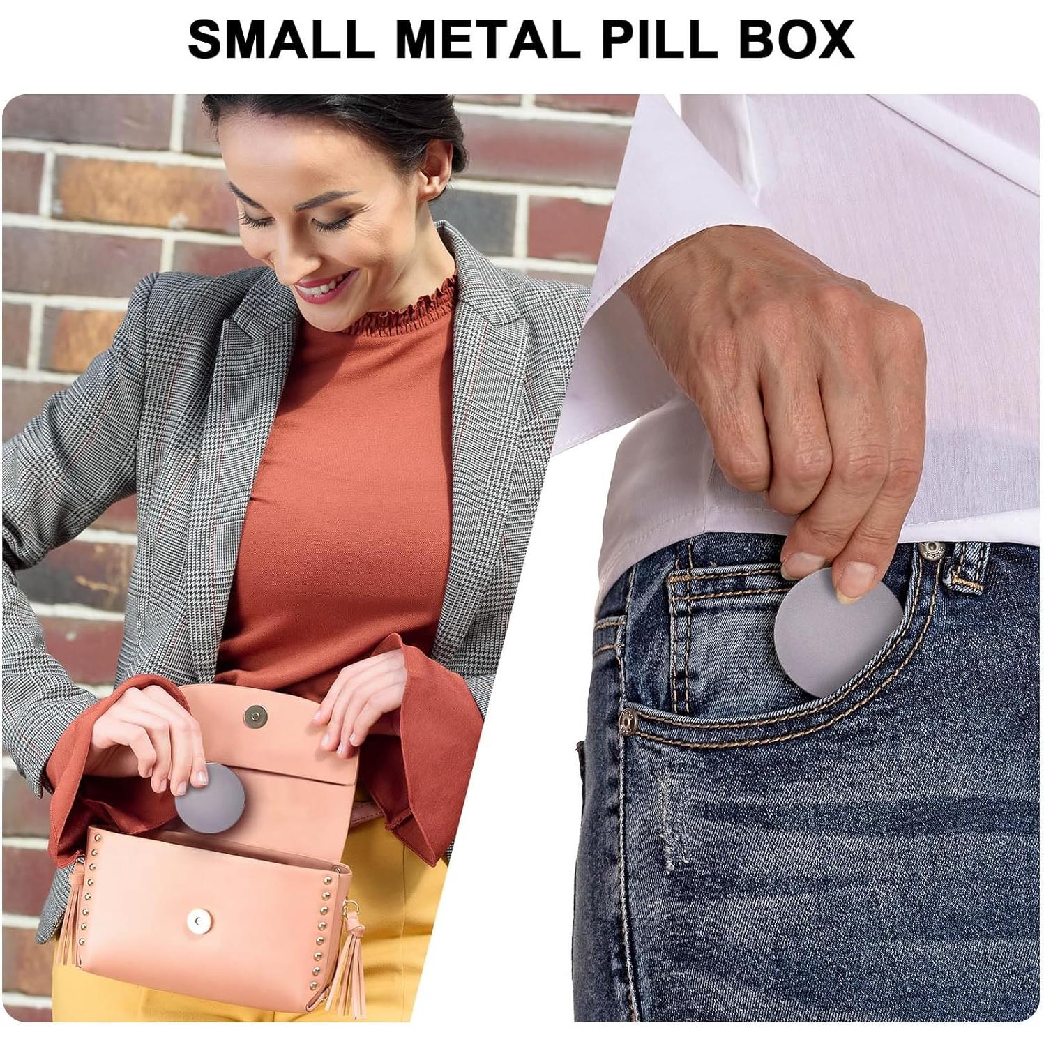 Caja de Pastillas Metálica SOBAHIDO Mediana Impermeable Gris