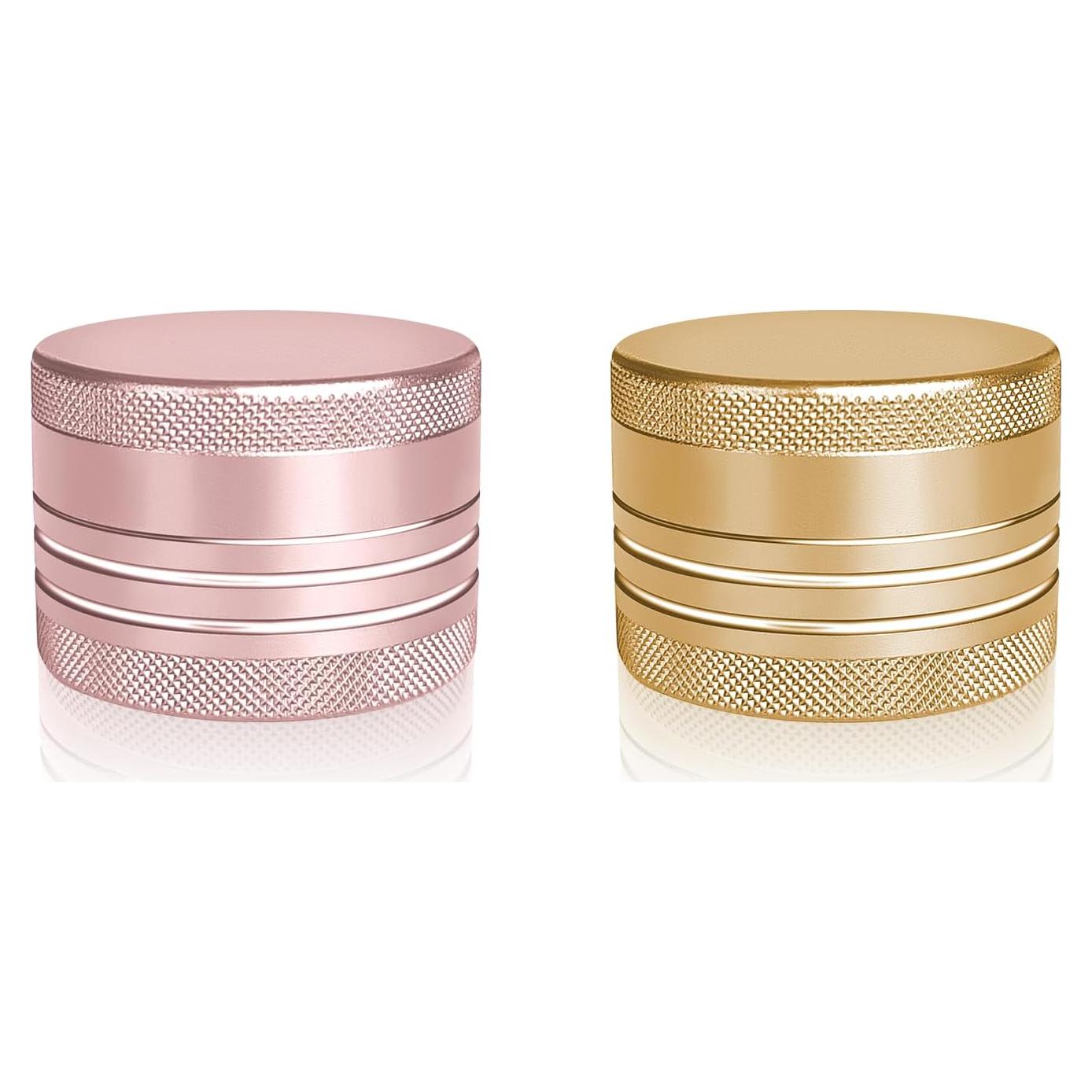 Caja de Pastillas Portátil Minlen Rosa y Oro Rosa 8cm