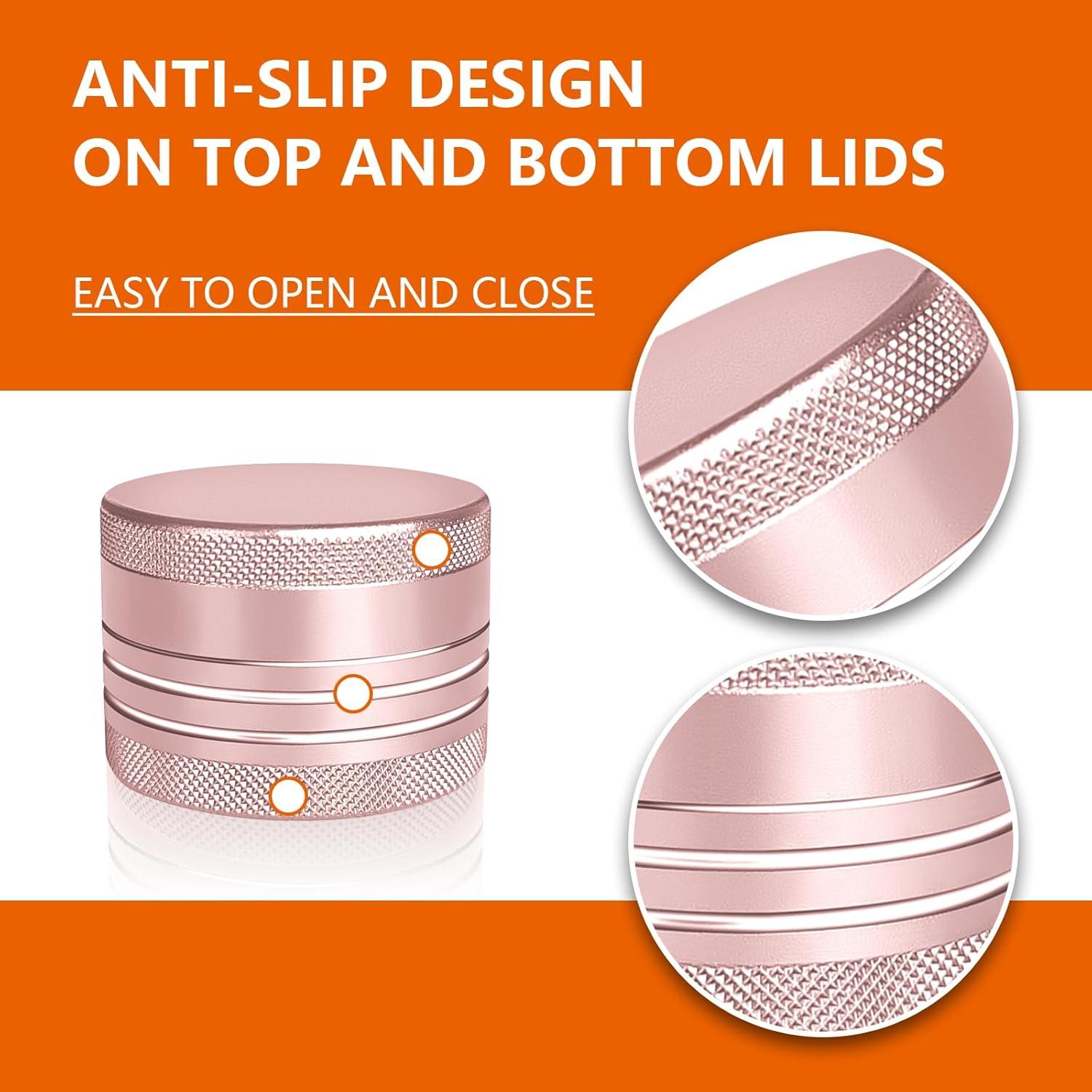 Caja de Pastillas Portátil Minlen Rosa y Oro Rosa 8cm