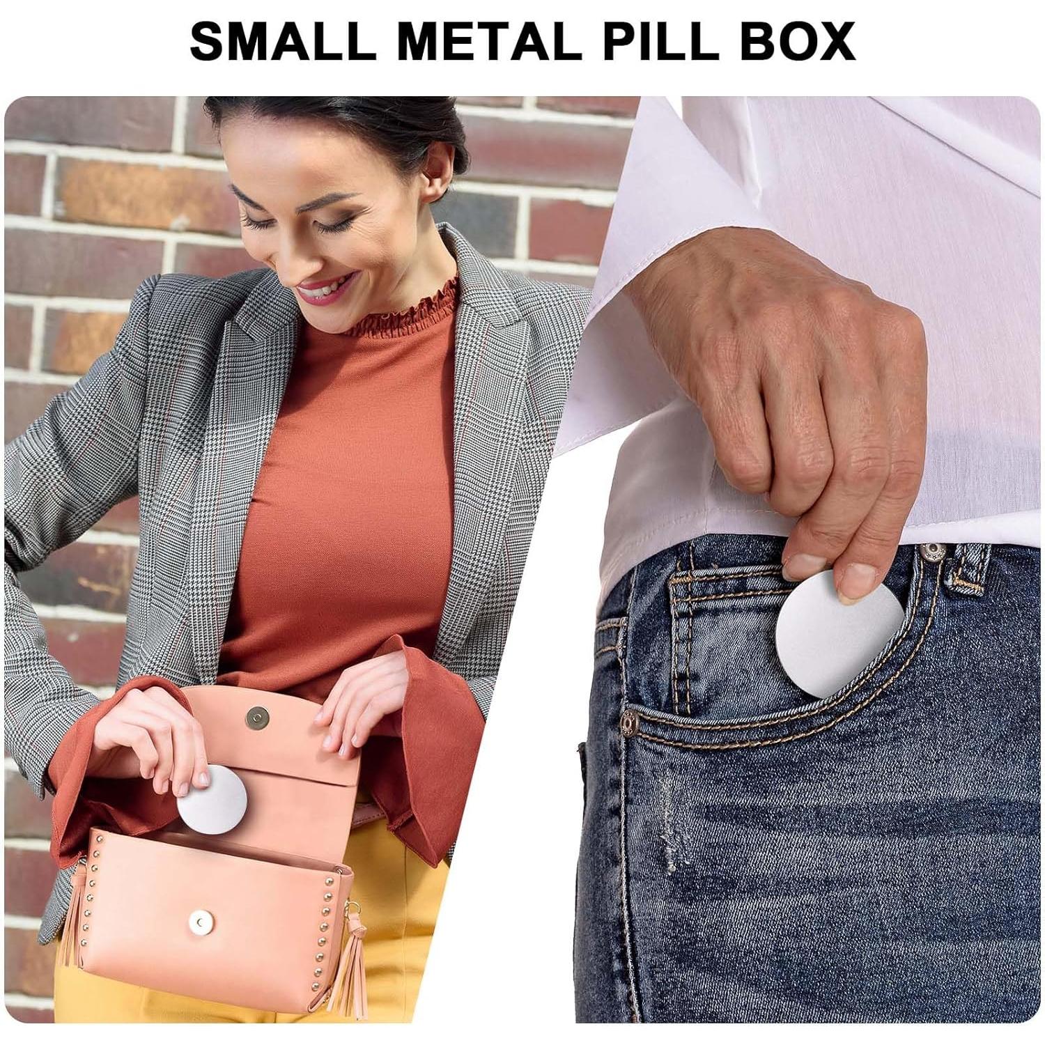 Estuche de Pastillas de Metal SOBAHIDO Mediano A Prueba de Agua