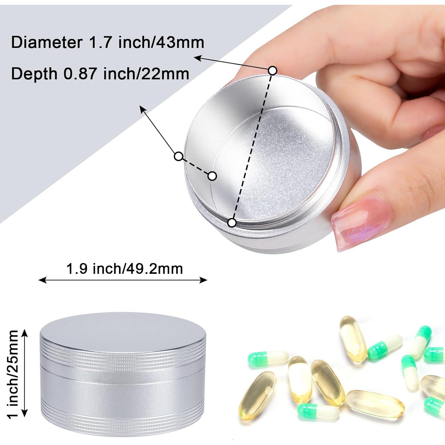 Estuche de Pastillas de Metal SOBAHIDO Mediano A Prueba de Agua