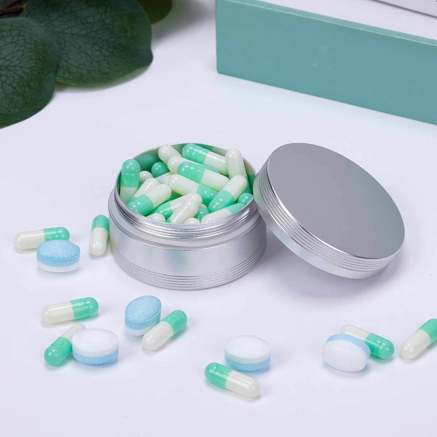 Estuche de Pastillas de Metal SOBAHIDO Mediano A Prueba de Agua