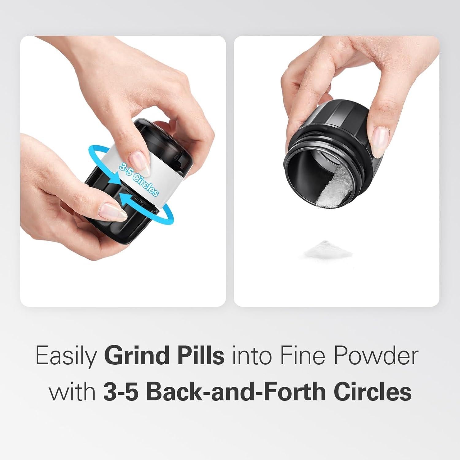 DEPAD Triturador y Cortador de Pastillas 3-en-1 con Almacenamiento