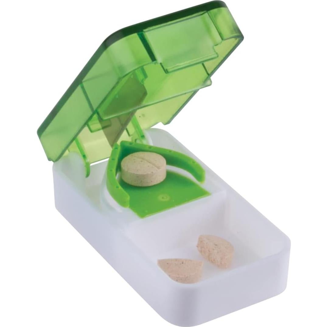 Cortador de Pastillas Ezy Dose Portátil, Acero Inoxidable, Viaje