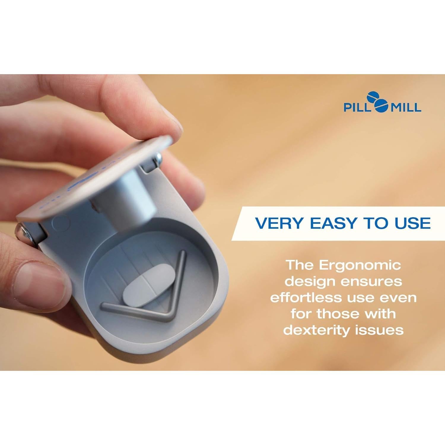 Cortador de Pastillas Pill Mill con Caja - Ligero y Duradero