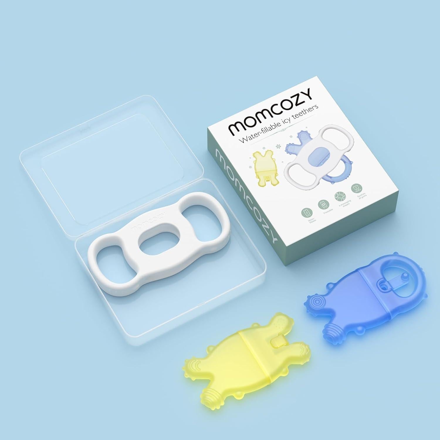 Mordedor Frío de Silicona Momcozy 2 Pcs Bebés 0-12 Meses