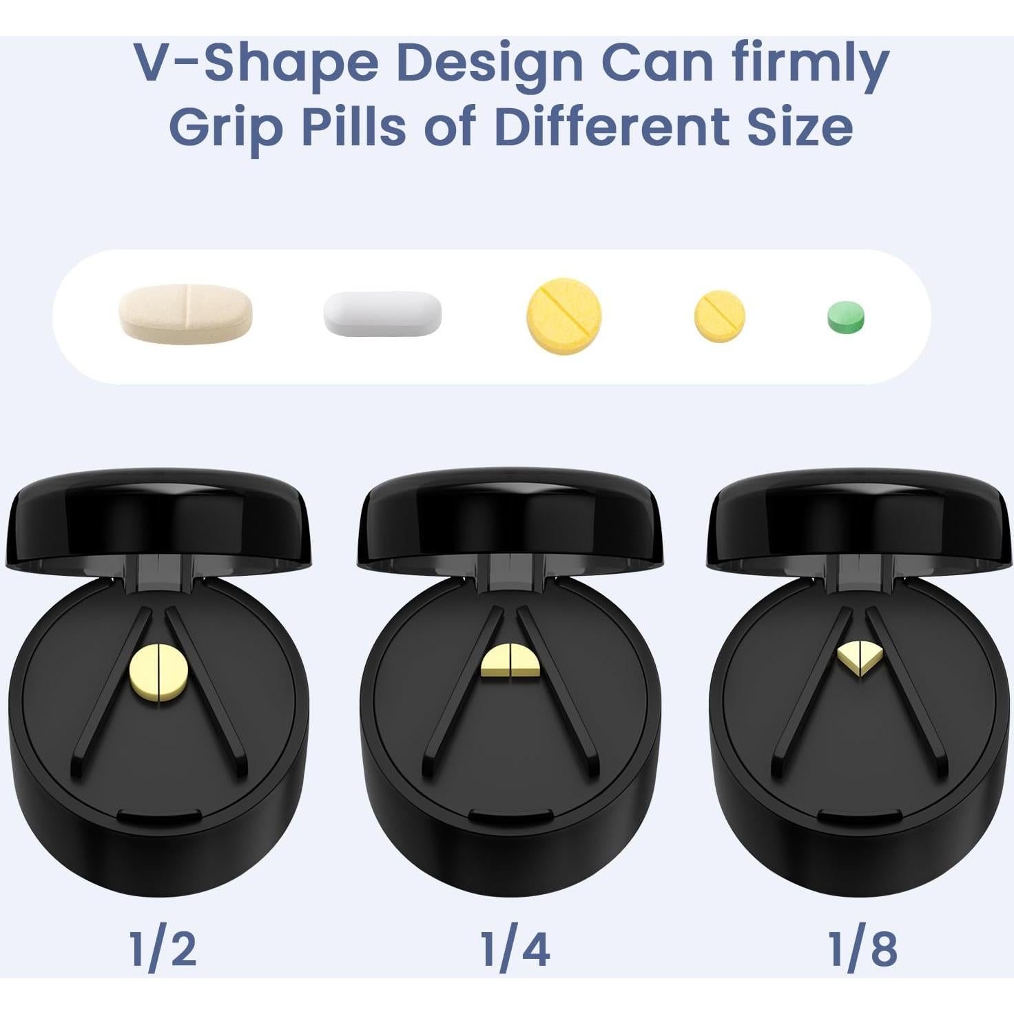 Triturador de Pastillas 3 en 1 Renmingfed con Almacenamiento