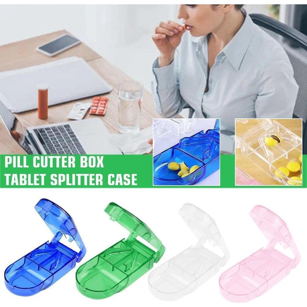 Cortador y triturador de pastillas Junfamilee 2 piezas