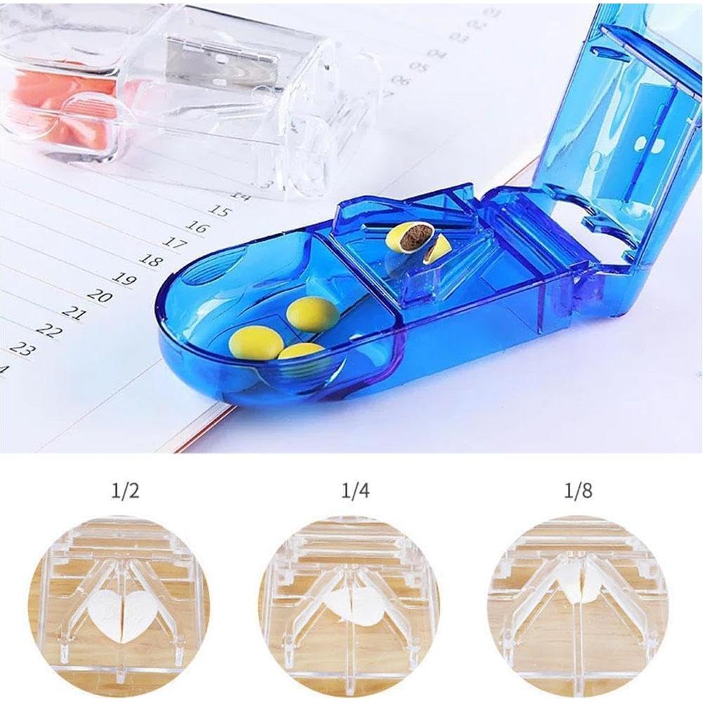 Cortador y triturador de pastillas Junfamilee 2 piezas