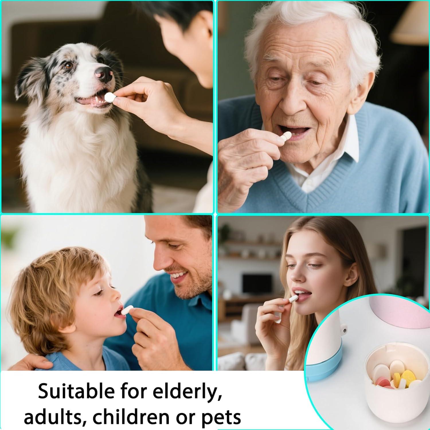 Cortador de Pastillas Veroral Azul con Almacenamiento Hermético