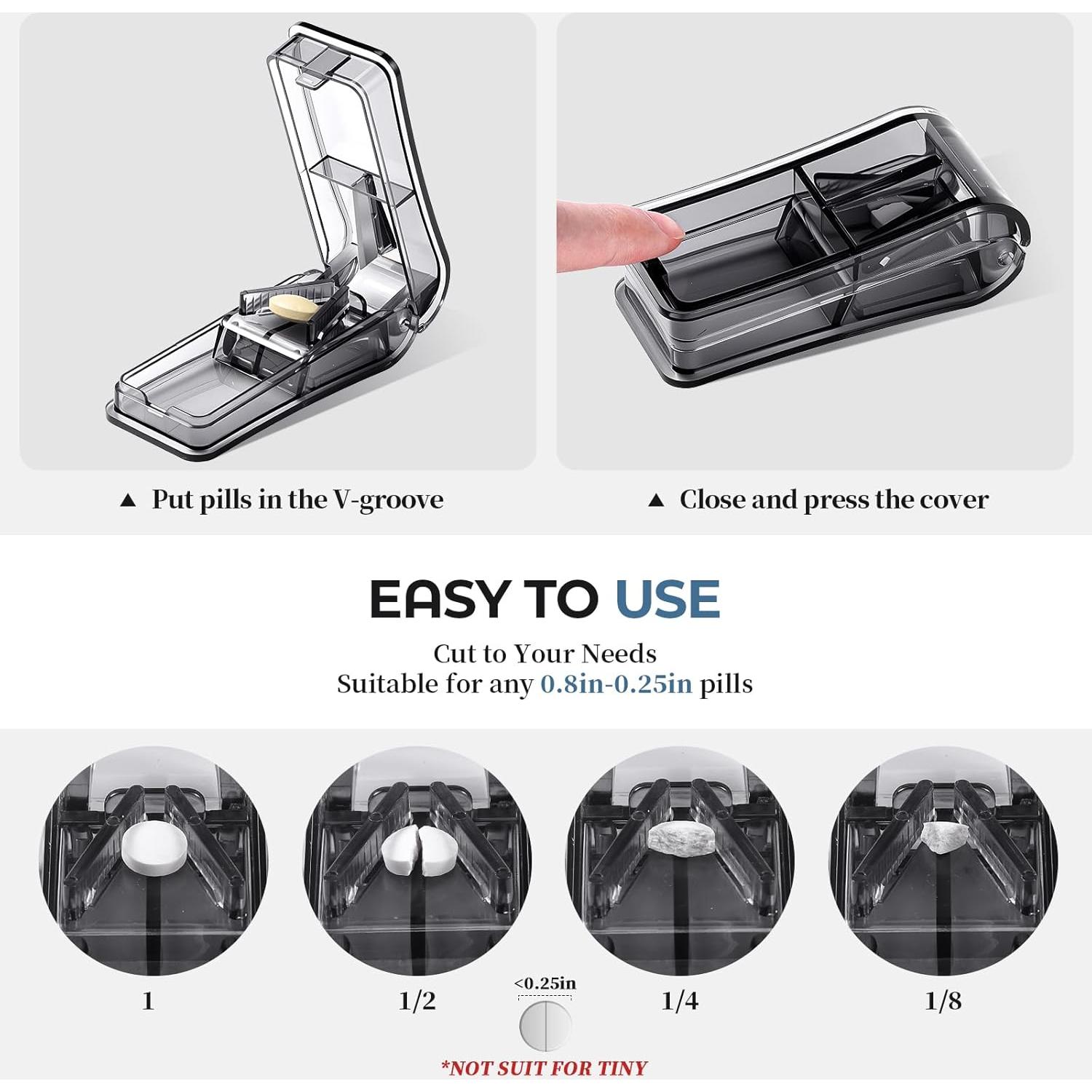 Cortador de Pastillas Daviky 2 Paquetes con Cuchilla Inoxidable
